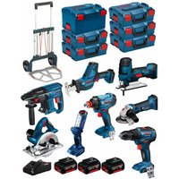 Bosch - Kit 18V BK802 (GST18V-LIS+GKS18V-LI+GBH18V-21+GWS18-125V-LI+GSR18V-55+GSA18V-LIC+GDX18V-180+GLI18V-300+3x5,0Ah+GAL18V-40) von Bosch