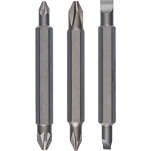 Bosch Accessories Professional 3tlg. Doppelklingen-Set für Phillips-Kreuzschlitz-, Pozidriv-Kreuzschlitz- und Längsschlitz-Schrauben (PH1, PZ1, S0,6 x 4,5; PH2, PZ2, S1,0 x 5,5) von Bosch Accessories