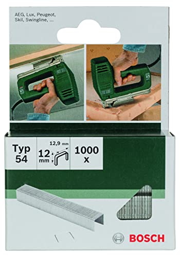 Bosch 1000x Klammer Typ 54 (Papier, Folien, Kunststoffplatten, Tapetenkleister, Akustikplatten, GFK, 12.9 x 1.25 x 12 mm, Zubehör Tacker) von Bosch Accessories