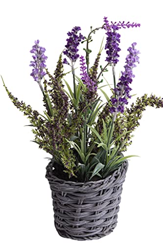 künstliches Lavendel - Erika Arrangement im Korb von Botanic-Haus