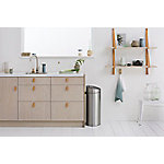 Brabantia Papierkorb Edelstahl 40 L 43,5 (B) x 30,2 (T) x 72,7 (H) cm Silber von Brabantia