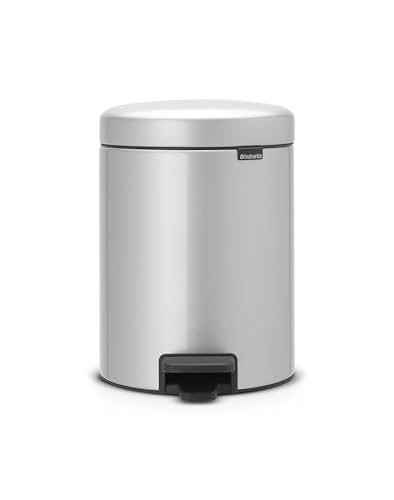 Brabantia 112904 Treteimer mit Inneneimer aus Kunststoff, stahl, Metallic Grau, 5 Liter von Brabantia