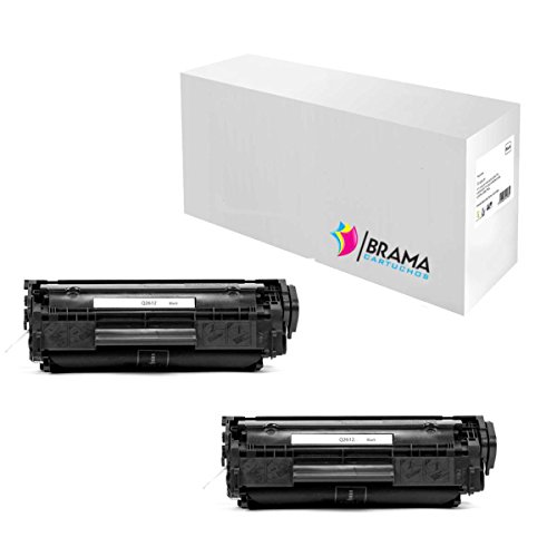 Bramacartuchos – 2 x Toner HP Q2612 A Kompatibel. (2000 Kopien) HP LaserJet 1010, 1012, 1015, 1018, 1020, 1022, 1022 N, 3015, 3020, 3030, 3036, 3050, 3052, 3055, M1005 MFP, M1319. von BRAMA CARTUCHOS