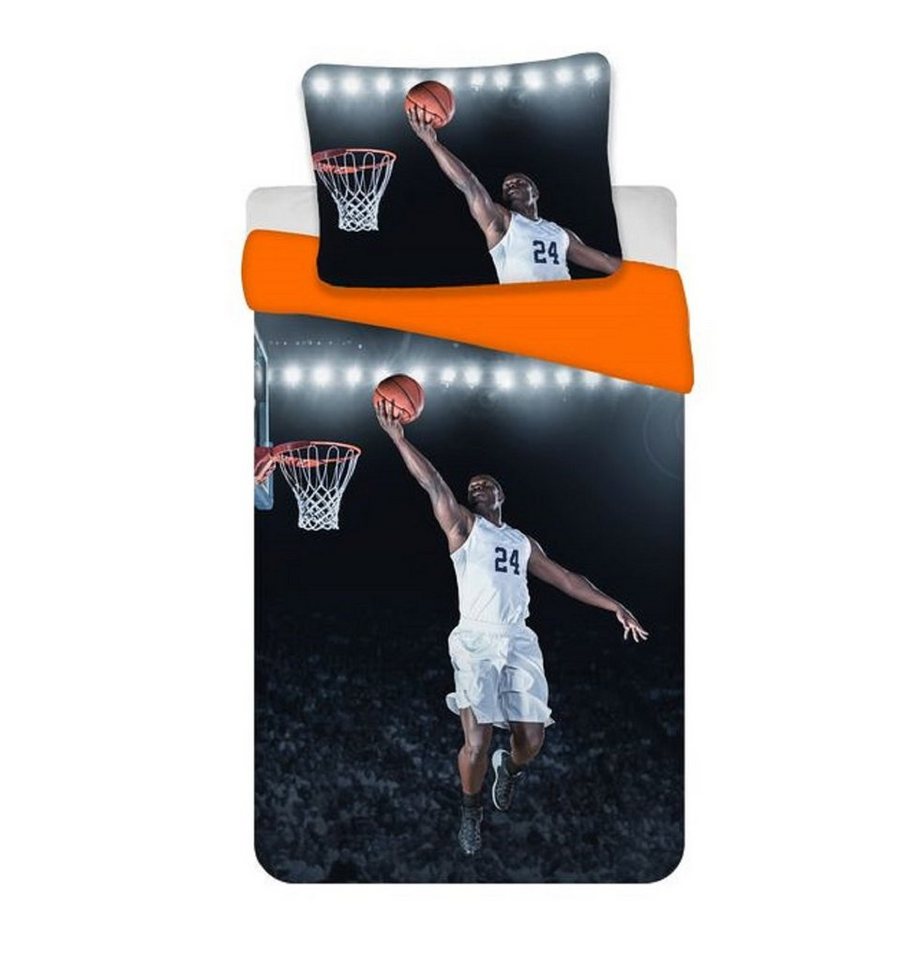 Kinderbettwäsche Bettwäsche Set Basketball 135 x 200 cm Baumwolle, BrandMac von BrandMac