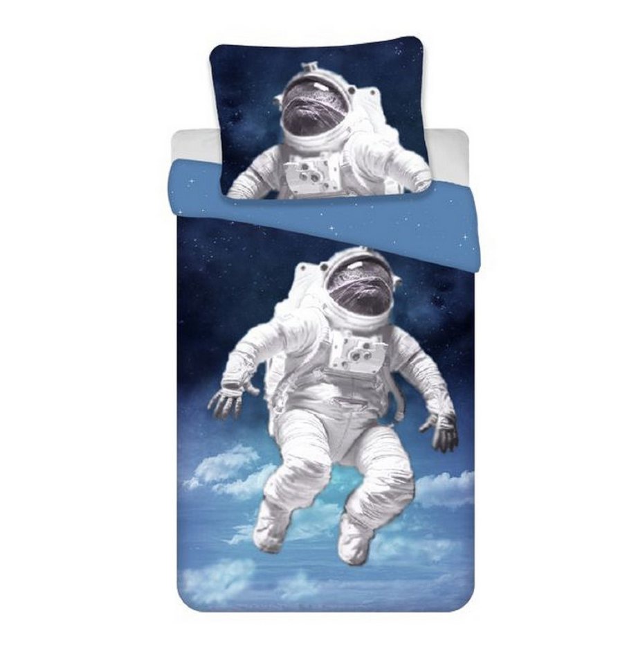 Kinderbettwäsche Bettwäsche Space Astronaut 135 x 200 cm, 100 % Baumwolle, BrandMac von BrandMac