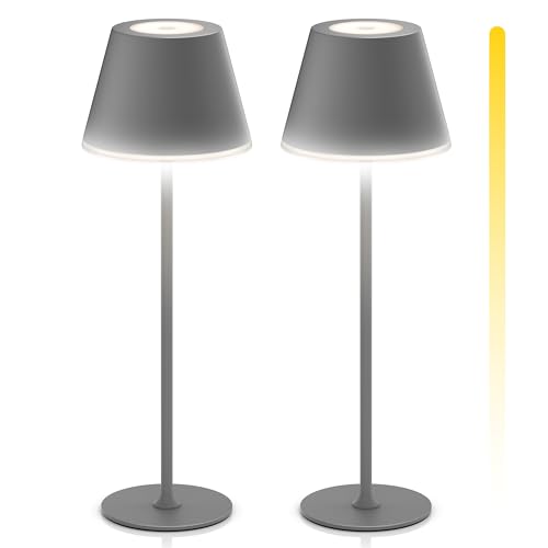 Brandson - 2 x LED Tischlampe kabellos dimmbar - mit Akku aufladbar - 3 Farbstufen - warmweiß neutralweiß kaltweiß - Metall - - Tischleuchte - Nachttischlampe - Leselampe - Indoor/Outdoor - anthrazit Brandson - 2 x LED Tischlampe kabellos dimmbar - mit Akku aufladbar - 3 Farbstufen - warmweiß neutralweiß kaltweiß - Metall - - Tischleuchte - Nachttischlampe - Leselampe - Indoor/Outdoor - anthrazit von Brandson