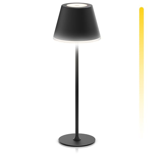 Brandson - LED Tischlampe kabellos dimmbar - mit Akku aufladbar - 3 Farbstufen - warmweiß neutralweiß kaltweiß - Metall - - Tischleuchte - Nachttischlampe - Leselampe - Indoor/Outdoor - schwarz Brandson - LED Tischlampe kabellos dimmbar - mit Akku aufladbar - 3 Farbstufen - warmweiß neutralweiß kaltweiß - Metall - - Tischleuchte - Nachttischlampe - Leselampe - Indoor/Outdoor - schwarz von Brandson