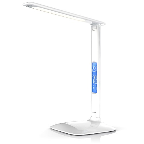 Brandson - dimmbare LED Schreibtischlampe - Augenschutz - 3 Lichtfarben kalt warm neutralweiß mit 5 Helligkeitsstufen - Temperatur Alarm und Kalenderfunktion Brandson - dimmbare LED Schreibtischlampe - Augenschutz - 3 Lichtfarben kalt warm neutralweiß mit 5 Helligkeitsstufen - Temperatur Alarm und Kalenderfunktion von Brandson