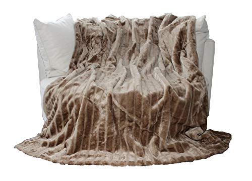 Brandsseller Decke Sofa Kuscheldecke-Felldecke 150x200 cm Couchdecke Sofaüberwurf für Wohn- und Schlafräume | Taupe-Beige von Brandsseller