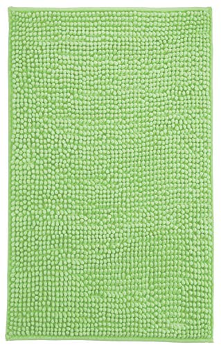 Brandsseller Moderne Chenille Badmatte Duschmatte Badeteppich im Shaggy Style (70x120 cm, Grün) von Brandsseller