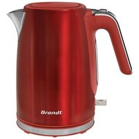 Akku-Wasserkocher 1,7l 2200W rot/Edelstahl - BO1703R Brandt von Brandt