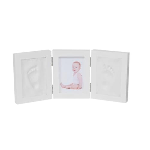 Brensty 5-Trifold-Bilderrahmen mit Handabdruck für Neugeborene, Ohne Abdeckung, Bilderrahmen mit Fußabdruck für Neugeborene, DIY-Souvenirs, Spielzeug, Geschenk von Brensty