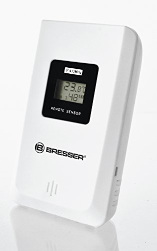 Bresser 7009994 Wetterstation Thermo-/Hygro-Sensor 3CH Außensensor für Bresser Wetterstationen 9501200, 9501201, 9501202, 7007400, 9.5x6x3 cm, Weiß von Bresser