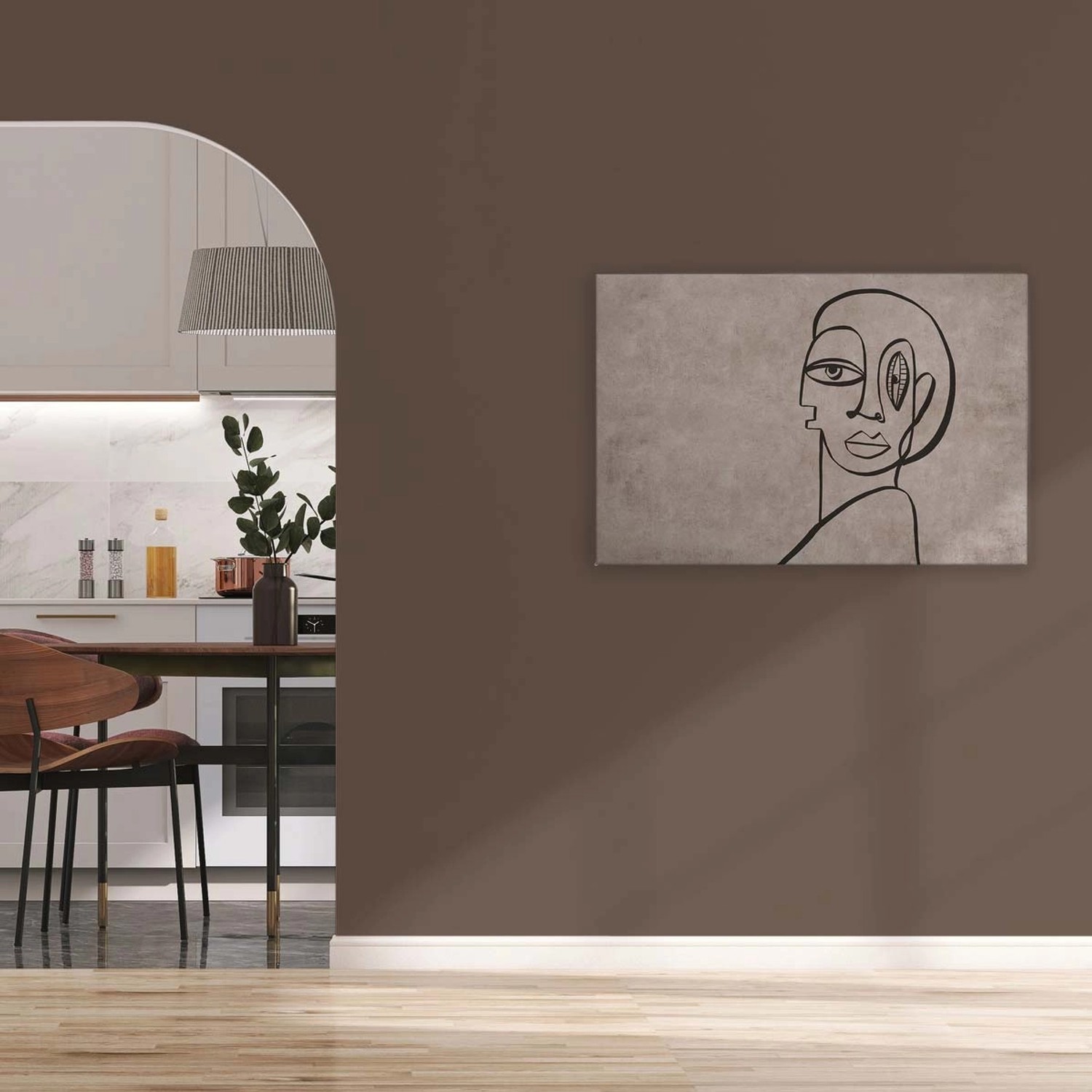 Bricoflor Abstrakte Kunst Auf Leinwand In Grau Schwarz Modernes Wandbild Mit Gemälde Motiv Ideal Für Wohnzimmer In 120 X 80 Cm von Bricoflor