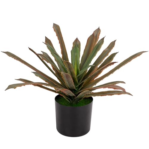 Briful 33CM Kunstpflanzen Wie Echt Künstliche Agave im Topf Aloe Vera Dekopflanzen Zimmerpflanzen Künstliche Sukkulenten Pflanzen für Home Badezimmer Dekoration von Briful