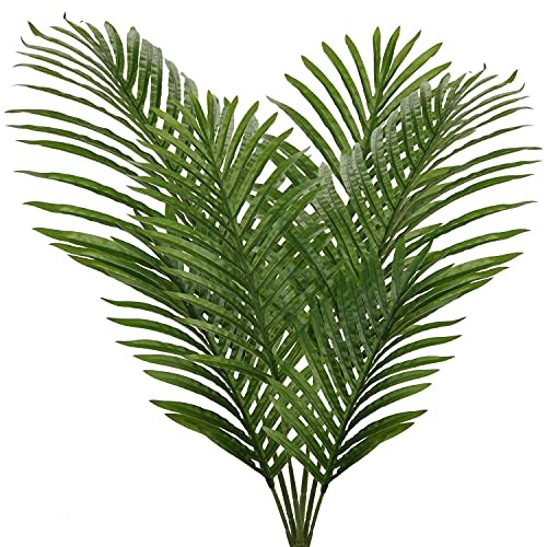 Briful Künstliche Palmwedel Kunstpflanze Palme Textilpalmwedel Set mit 6 Stück Länge ca. 31-45 cm von Briful