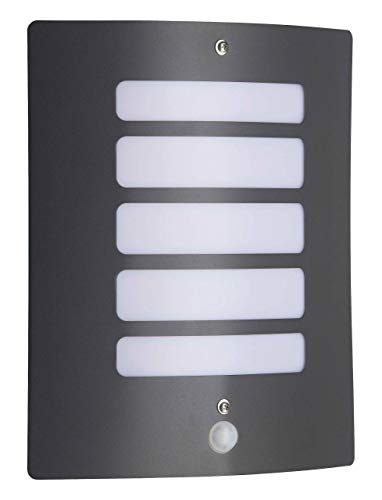 BRILLIANT Lampe Todd Außenwandleuchte Bewegungsmelder anthrazit | 1x A60, E27, 60W, geeignet für Normallampen (nicht enthalten) | IP-Schutzart: 44 - spritzwassergeschützt von Brilliant
