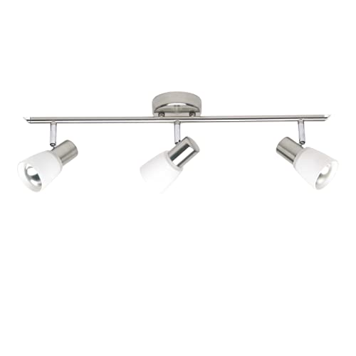 Brilliant Decken Strahler im Classic Country Stil - 3 flammiges Spotrohr mit schwenkbaren Köpfen - Durchmesser des Glases: 70mm aus Metall/Glas, in eisen/chrom/weiß - Breite: 46cm Brilliant Decken Strahler im Classic Country Stil - 3 flammiges Spotrohr mit schwenkbaren Köpfen - Durchmesser des Glases: 70mm aus Metall/Glas, in eisen/chrom/weiß - Breite: 46cm von Brilliant