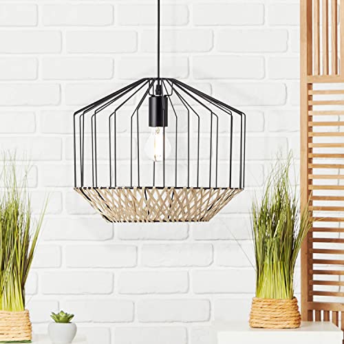 Brilliant Hängelampe im Nature Stil - Bambus Pendelleuchte mit Schirm höhenverstellbar für Esszimmer, Wohnzimmer oder Küche aus Metall/Bambus, in schwarz/natur - Ø 37cm & 1,53m Höhe Brilliant Hängelampe im Nature Stil - Bambus Pendelleuchte mit Schirm höhenverstellbar für Esszimmer, Wohnzimmer oder Küche aus Metall/Bambus, in schwarz/natur - Ø 37cm & 1,53m Höhe von Brilliant