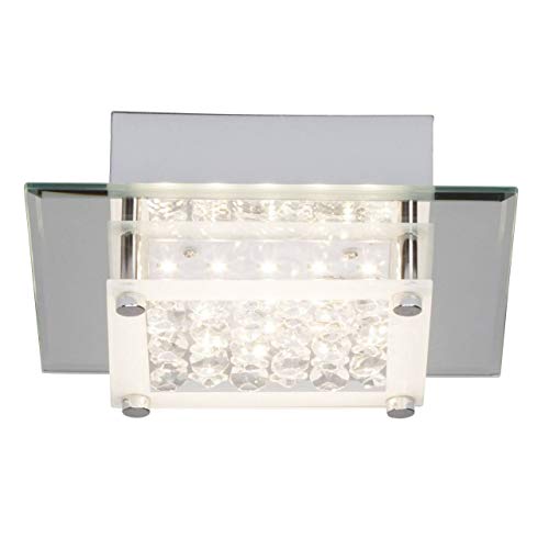 Brilliant Larina Wand und Deckenleuchte, LED integriert, 1x 10 W, 1000lm, 3000K, Metall Glas, chrom/transparent G94279/15 von Brilliant