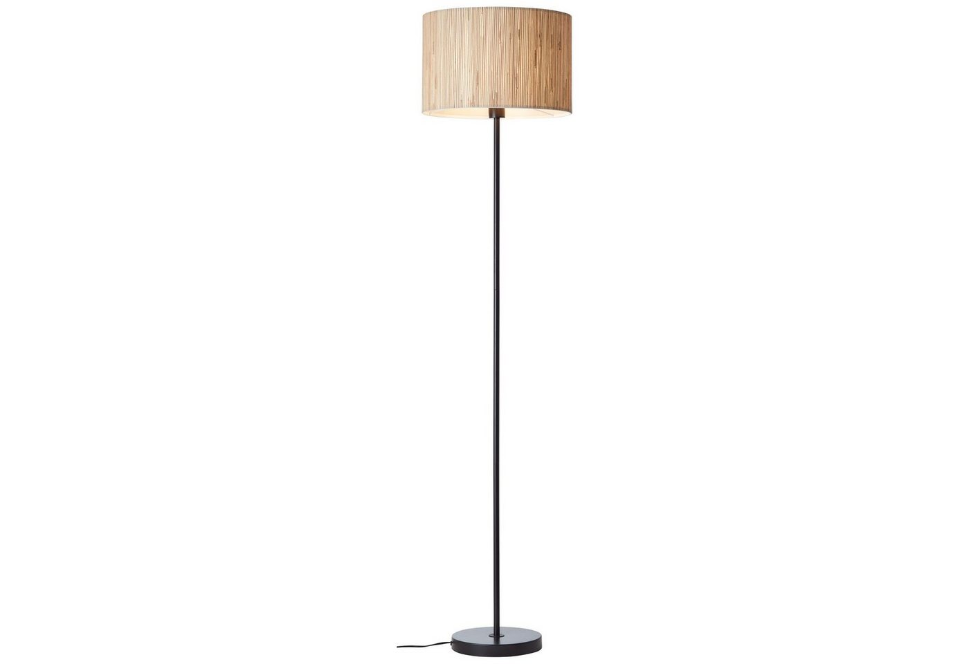 Brilliant Stehlampe Wimea, ohne Leuchtmittel, 161,5 cm Höhe, Ø 38 cm, 1 x E27, Metall/Seegras, schwarz/natur von Brilliant