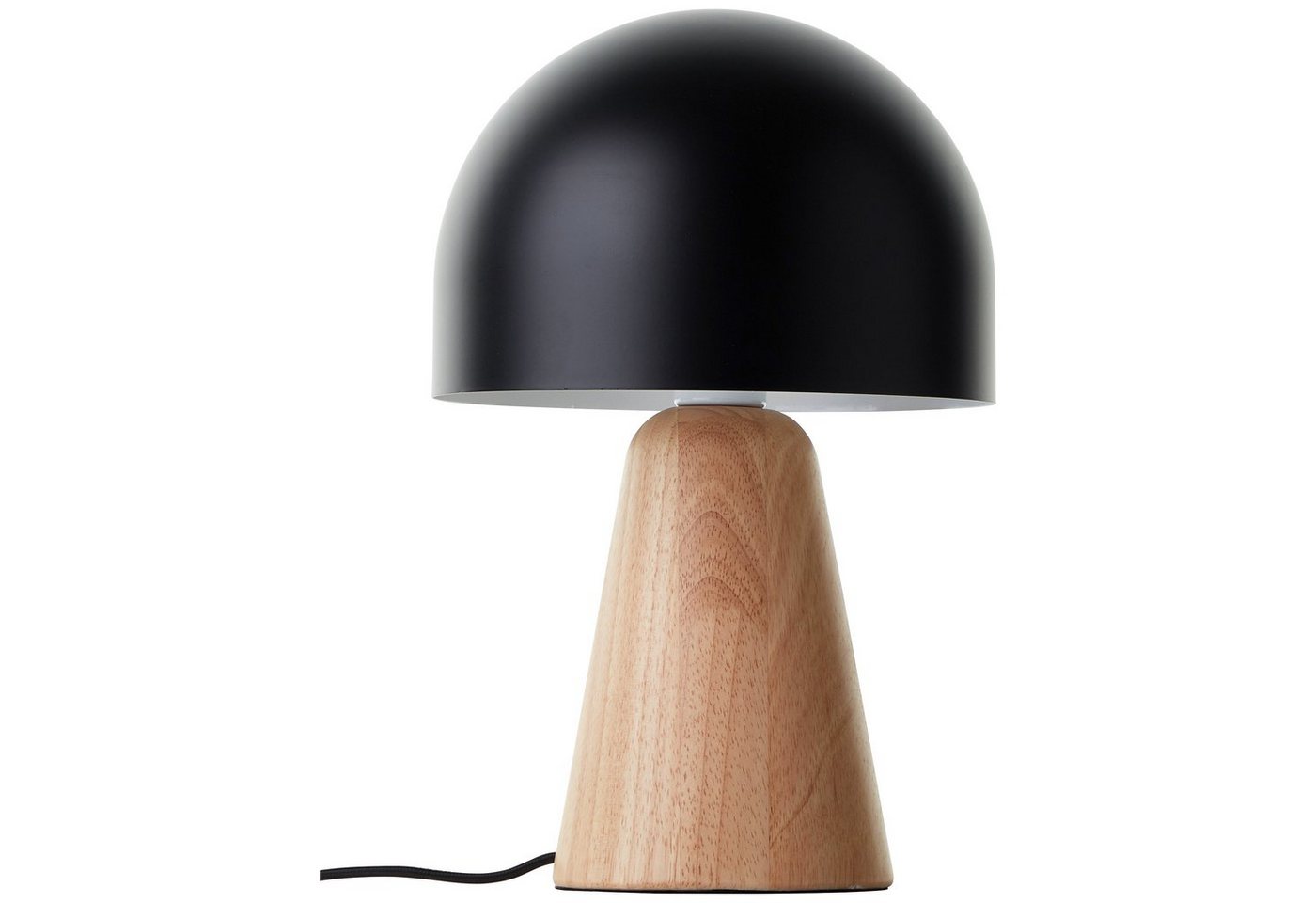 Brilliant Tischleuchte Nalam, ohne Leuchtmittel, Pilz-Tischleuchte, 31 cm Höhe, Ø 20cm, E14, Holz/Metall, natur/schwarz von Brilliant