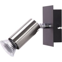 Wand Leuchte silber Wohn Arbeits Zimmer Lampe schwarz Spot Strahler verstellbar Brilliant G14810/76 von Brilliant