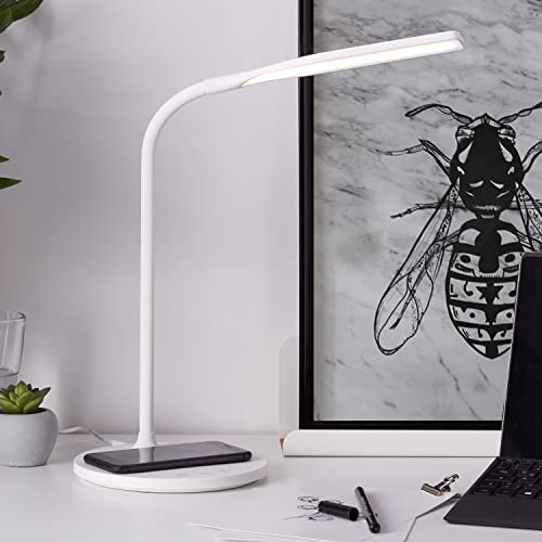 Brilliant funktionale LED Tischlampe - Tischleuchte mit Induktionsladeschale kabelloses Aufladen von mobilen Geräten ist stufenlos mit Touchdimmer dimmbar aus Kunststoff, in weiß - 34x17cm, G93101Z05 Brilliant funktionale LED Tischlampe - Tischleuchte mit Induktionsladeschale kabelloses Aufladen von mobilen Geräten ist stufenlos mit Touchdimmer dimmbar aus Kunststoff, in weiß - 34x17cm, G93101Z05 von Brilliant