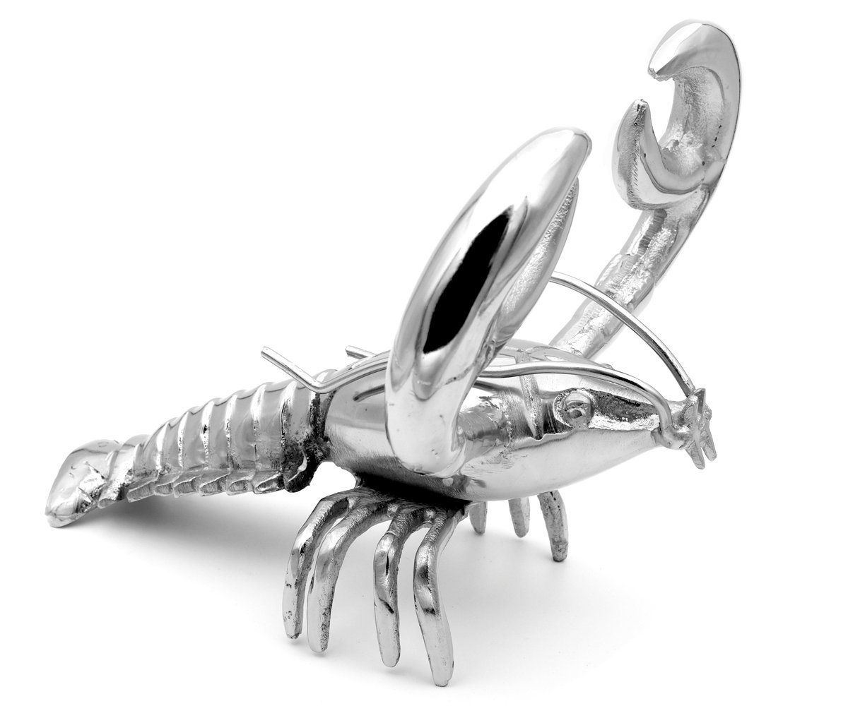 Brillibrum Dekofigur Lobster Schalentier Metall versilbert Meerestier Hummer Dekofigur von Brillibrum