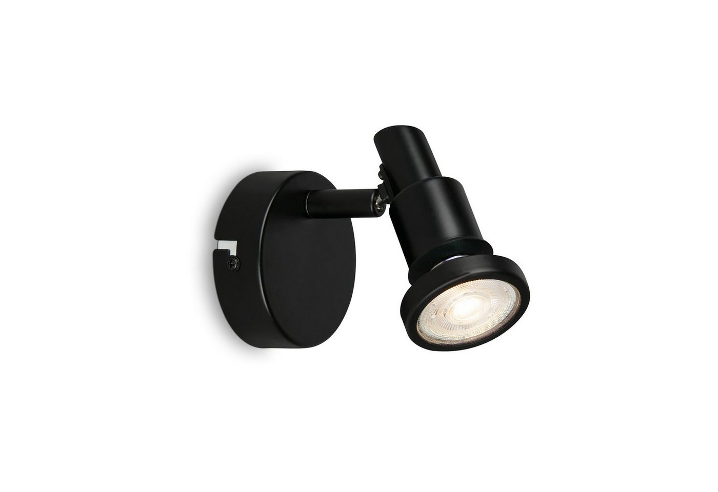 Briloner Leuchten LED Deckenspots 2992-015, LED wechselbar, Warmweiß, 1-flammig, schwenkbar, IP44, schwarz, GU10 von Briloner Leuchten