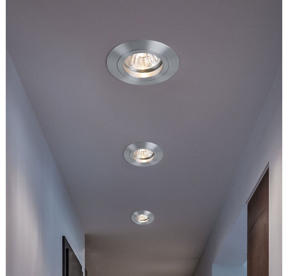 Briloner Leuchten LED Einbaustrahler, LED-Leuchtmittel fest verbaut, Warmweiß, LED Einbaustrahler Deckenleuchte Badezimmer Einbauspot 3er Set von Briloner Leuchten