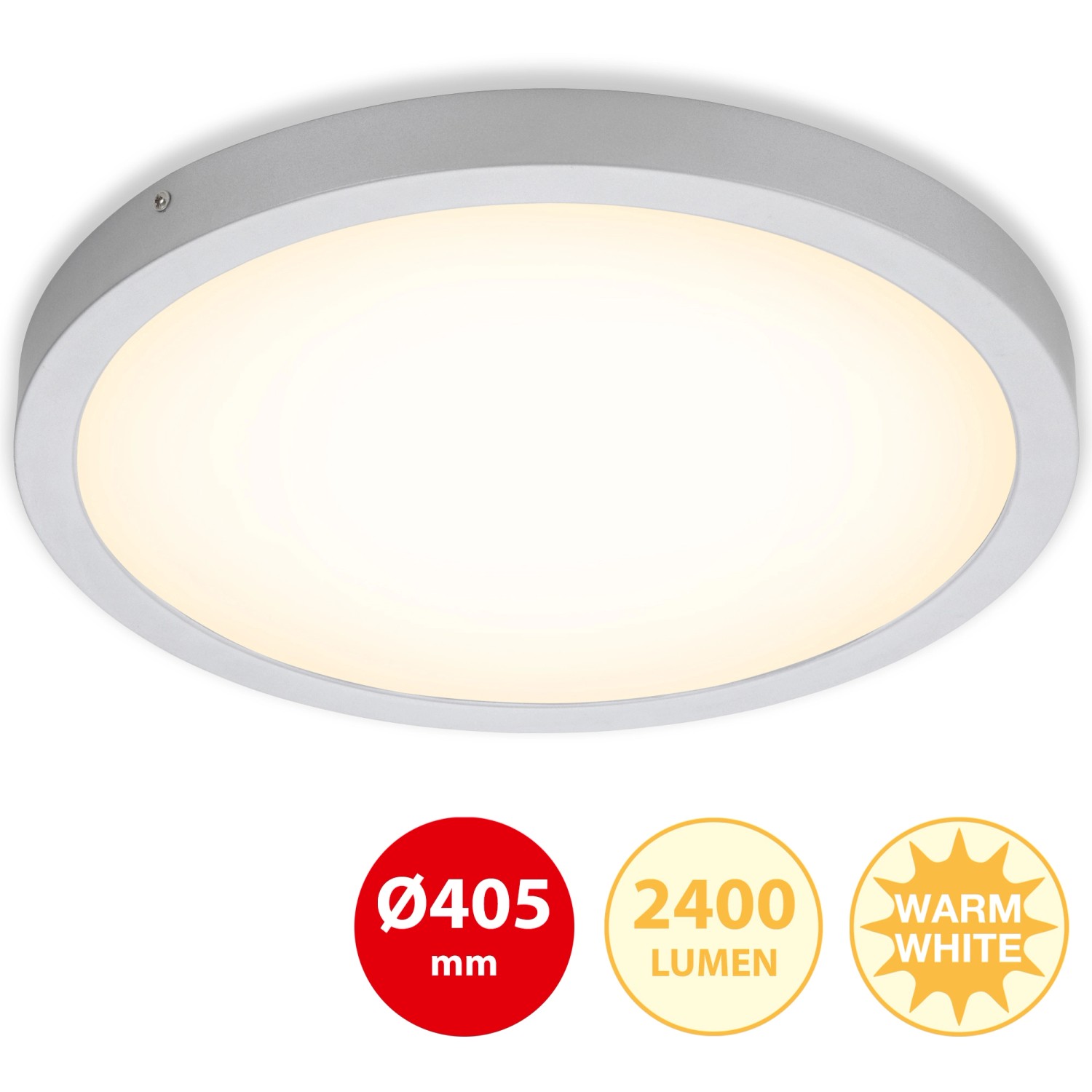 Briloner LED-Decken- & Wandlampe Fire Chrom Matt 24,5 W von Briloner