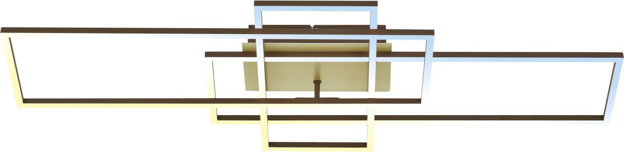 Briloner LED Deckenleuchte 104 cm, alu chrom, goldfarben-braun, CCT von Briloner