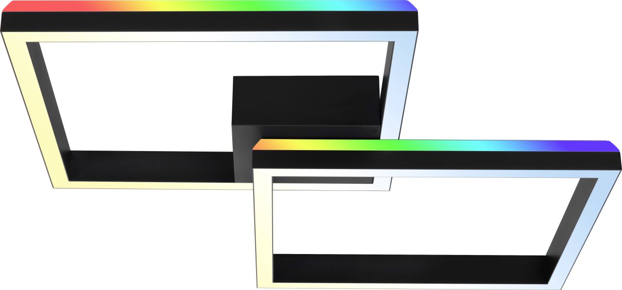 Briloner LED Deckenleuchte Frame Back 64 cm, schwarz, RGB CCT von Briloner
