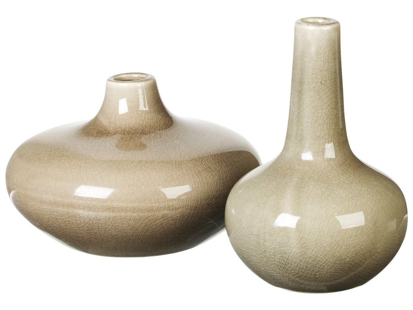 Broste Copenhagen Dekovase Vase TINY hoch Keramik taupe grey 12 cm (1 Stück) (Vasen) von Broste Copenhagen