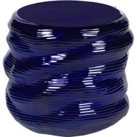 Broste Copenhagen - Earthernware Beistelltisch, Ø 44 x 42 cm, astral aura dark blue von Broste Copenhagen