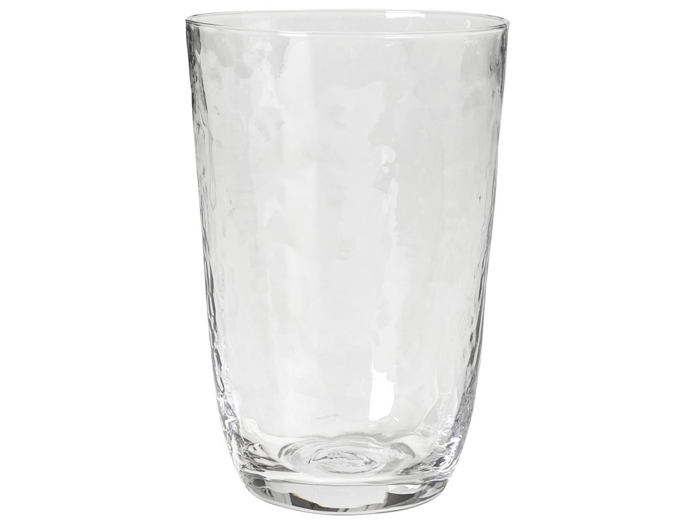 Broste Copenhagen Gläser-Set HAMMERED Trinkglas 4tlg. klar 0,5 l, Glas von Broste Copenhagen