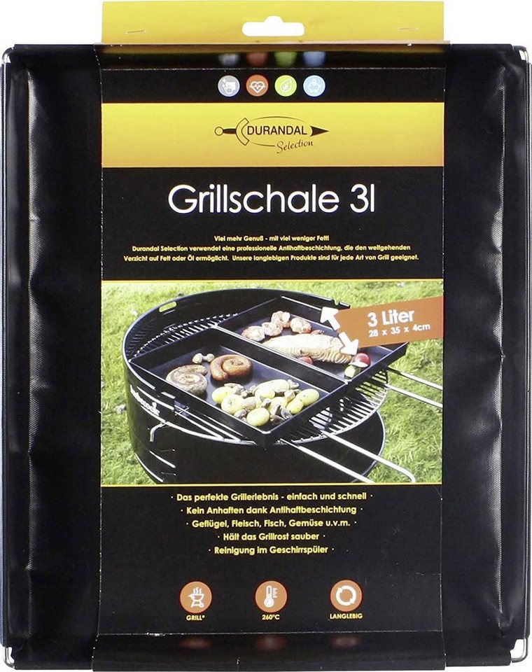 Broszio Grillrosteinsatz Brozio Durandal Selection Grillschale 3 L, Glas von Broszio