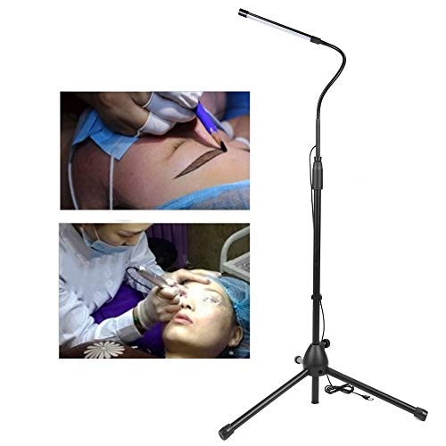 Brrnoo Tattoo Stehlampe, einstellbares LED-Licht 10 Stufen Helligkeit Raumbett Stehlampe Tattoo Licht Augenschutz Tageslicht Lampen von Brrnoo