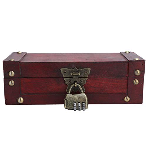 Brrnoo Vintage Aufbewahrungsbox, Schmuckschmuck im antiken Stil Organizer Retro Schatzkiste Dekorative Schatzkiste mit Schloss Home Decoration Truhenkiste Kofferhalter Schmuck Geschenkbox(6702-DH) von Brrnoo