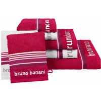 Bruno Banani Handtuch Set "Maja, 1 Duschtuch, 2 Handtücher, 2 Gästehandtücher, 2 Waschhandschuhe", (Set, 7 St., 1 Duschtuch-2 Handtücher-2 Gästetücher-2 Waschhandschuhe), mit Bordüre und Markenlogo, 7 teiliges Handtücher Set, 100% Baumwolle von Bruno Banani