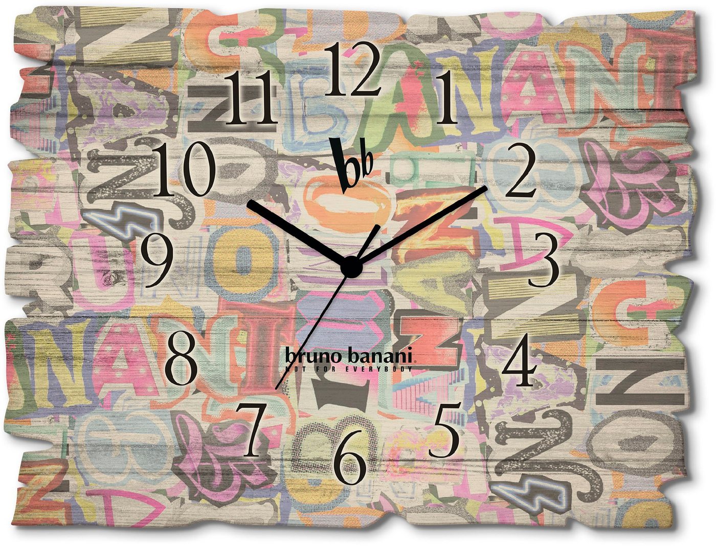 Bruno Banani Wanduhr Letter Puzzle von Bruno Banani