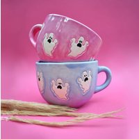 Keramiktase Für Fantasien, Halloween, Dekoration, Keramikhefe Und Mann, Kaffeetasse, Keramiktasse, Gartentisch von BruskaDesign