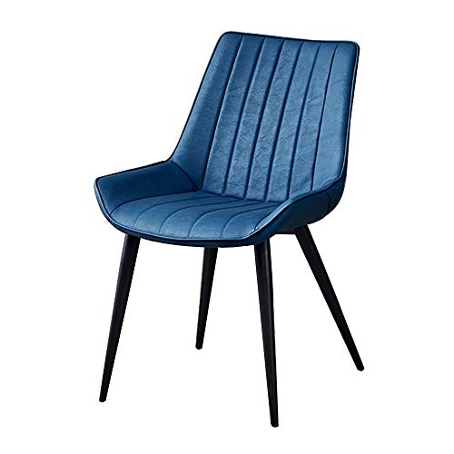 Ergonomische Dresser Stuhl PU Leatner Sitz Licht High Back Chair Wohnzimmer ChairsHome Lounge Chair for Restaurant Wohnzimmer (Color : Blue) von Bseack