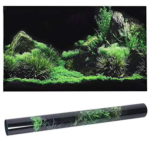 Buachois Aquarium Aufkleber, Hintergrund PVC Aquarium Deko Aufkleber Gras Unterwasser Malerei Selbstklebender Poster Hintergrund(76 * 46cm) von Buachois