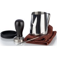 Buddys Barista-Set "Buddy´s Bar - Barista Edition, Premium", (Set, 5 tlg.), Milchkännchen 0,35 l, Kaffeestempel,Tamper, Kaffeenadel, Handtuch von Buddy's