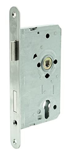 Buddy4Home house accessoires Profilzylinder Tür-Einsteckschloss für Zimmertüren Schlosskasten aus Metall Edelstahl Schließblech Stulp 24mm Dornmaß 65mm Din Rechts Nuss 8mm von Buddy4Home house accessoires