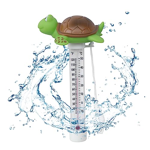 Schwimmendes Thermometer, Poolthermometer schwimmendes Wasserthermometer Baby Pool Thermometer Süßes Schildkröte Badewanne Thermometer für Schwimmbad Aquarien Teich von Budstfee