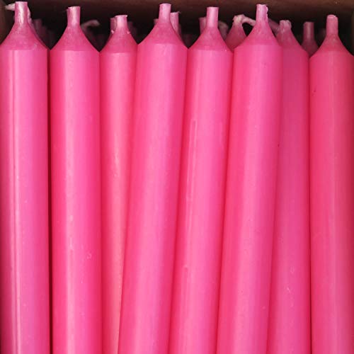 Bütic GmbH durchgefärbte Stabkerzen 110mm x Ø 13mm - Kerzen mit rückstandsfreiem Abbrand, Farbe:Pink, Set mit:25 Stück von Bütic GmbH