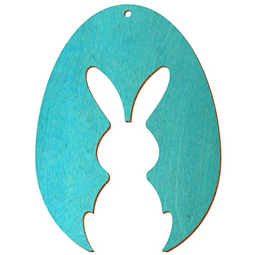 Bunte Holz Motiv-Ostereier V2 - Türkis - Basteln Deko für Ostern, Motivauswahl:Osterei Motiv 16, Höhe (Size):20cm hoch von Bütic GmbH